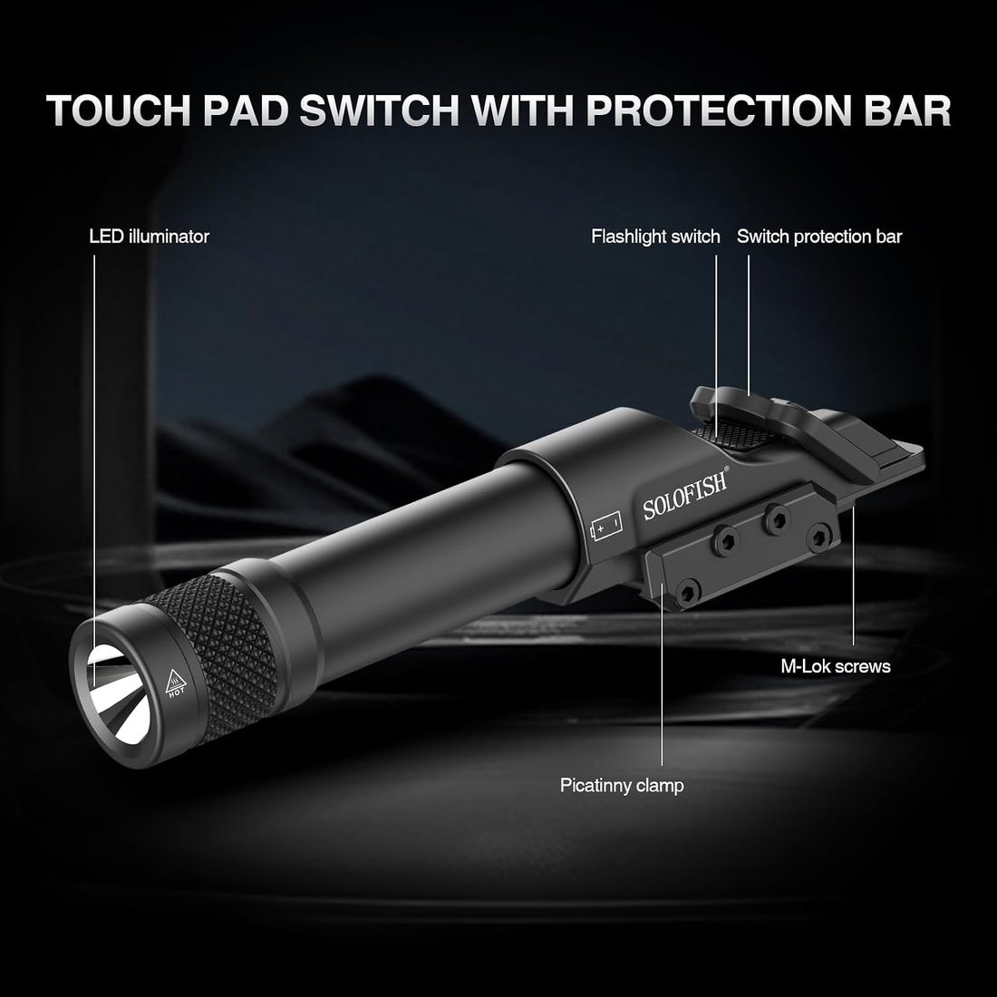 SOLOFISH Aluminum Rifle Flashlight with Pressure Pad photo 5