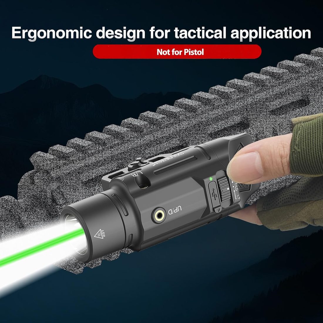 SOLOFISH 1500 Lumen Low-Profile Rifle Flashlight photo 2