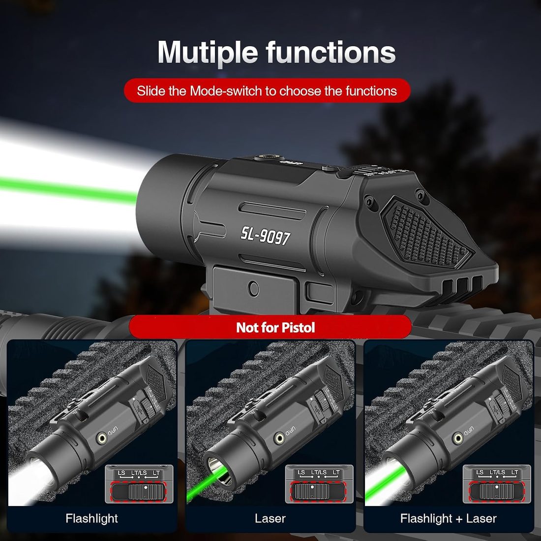 SOLOFISH 1500 Lumen Low-Profile Rifle Flashlight photo 6