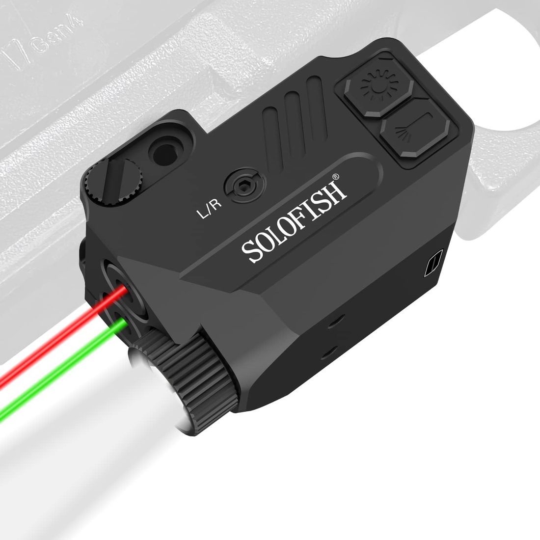 SOLOFISH Aluminum 500 Lumen Pistol Light with Dual Laser