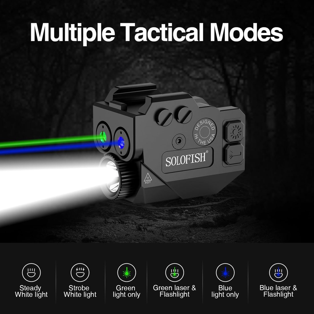 SOLOFISH 500 Lumen Dual-Beam Light Laser Combo with Memory photo 4