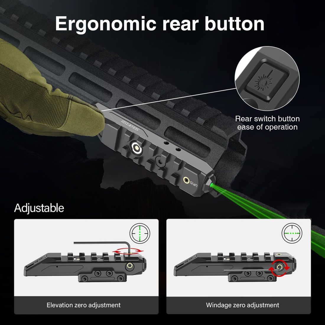 SOLOFISH Green Circle Laser Sight for Rifle & Shotgun photo 3