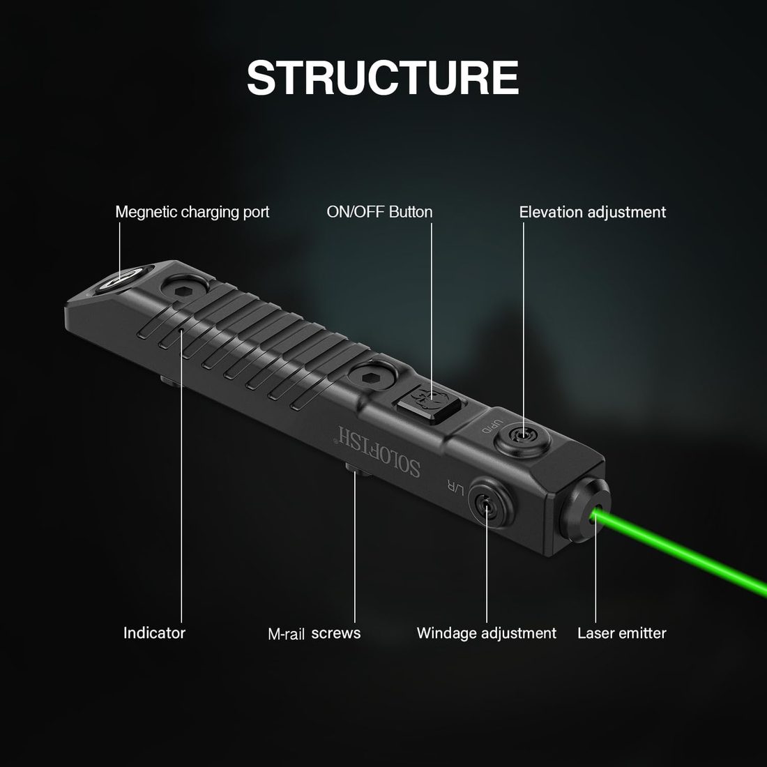 SOLOFISH M-LOK Low-Profile Rifle Laser Sight photo 5
